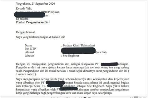 5 Contoh Surat Resign Kerja Cocok Bagi Anda Yang Ingin Mengundurkan