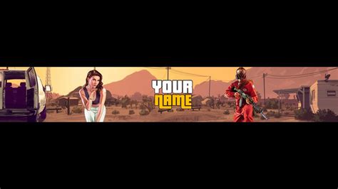 Gta 5 Free Youtube Banner Template 12 Psd File Youtube