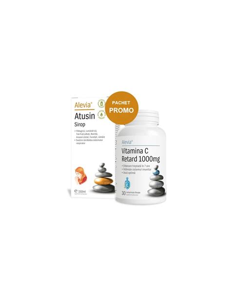 Alevia Atusin Sirop 150ml Vitamina C Retard 1000mg 30 Comprimate