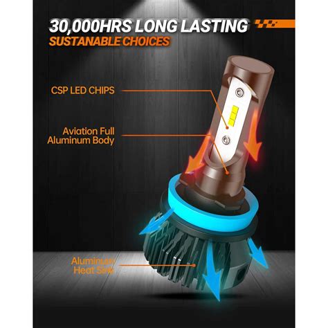 Sealight H Yellow Led Fog Light Bulb Or Drl Much Brighter Amber