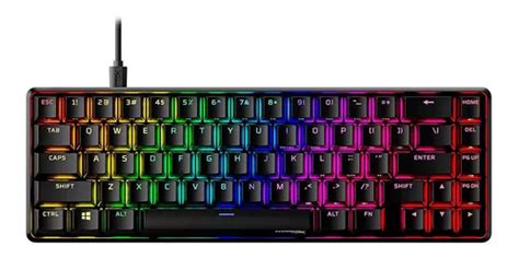 Teclado gamer HyperX Alloy Origins 65 QWERTY inglés US color negro con