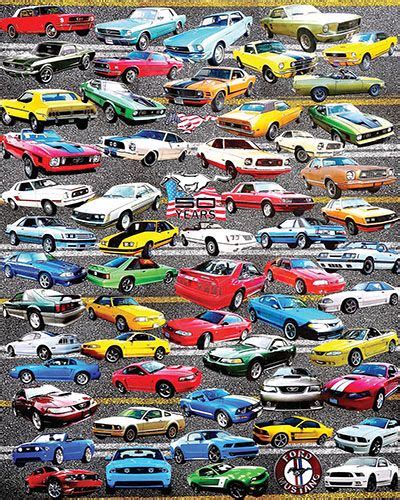 Ford Jigsaw Puzzle 50 Years Of Ford Mustangs 550 Piece Puzzle