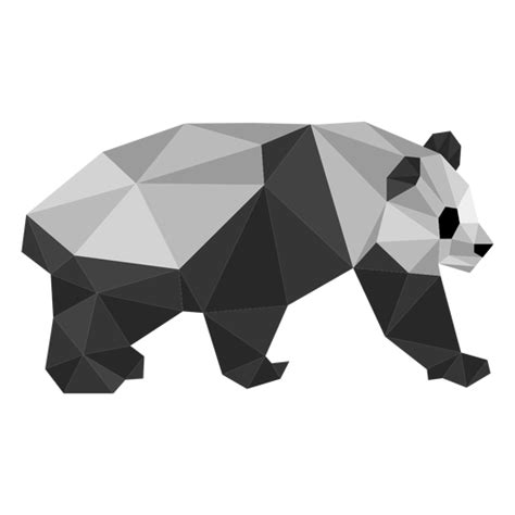 Design Png E Svg De Panda Orelha Ponto Focinho Gordura Baixo Poli