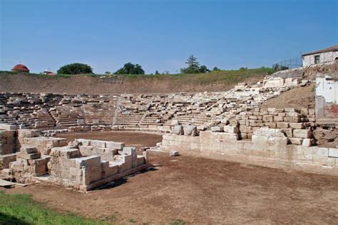 Ancient Amphitheater In The Archeological Area Of Larissa, Greece ...