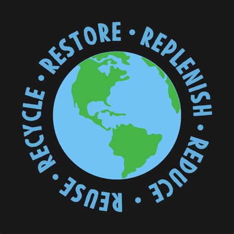 Earth Day Restore Replenish Reduce Reuse Recycle Earth Day T Shirt