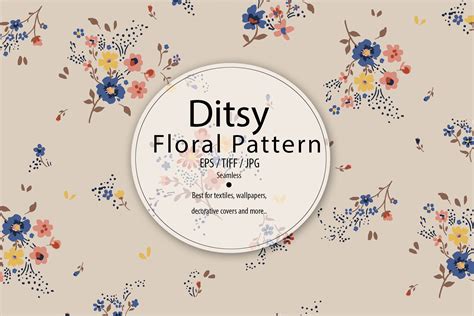 Seamless Ditsy Floral Pattern Graphic Patterns Creative Market