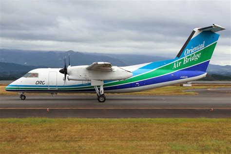 オリエンタルエアブリッジ Bombardier DHC 8 200 JA802B 鹿児島空港 航空フォト by 記録用さん 撮影2021年