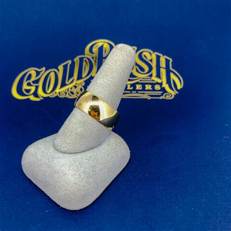 thick yellow gold band gold rush jewelers