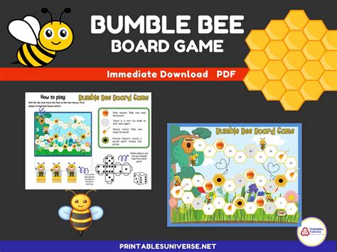 Busy Bee Board Game for Kids, Games for Non-readers, Activities for Non-readers, Activities With ...