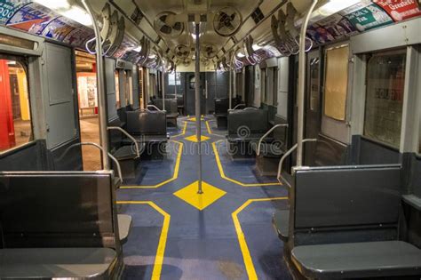 Interior of an Old Train at the Subway Station in the New York Transit ...