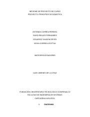 Proyecto Arduino Final Docx Informe De Proyecto De Curso Proyecto