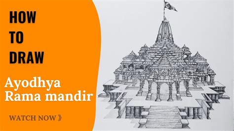 How To Draw Ayodhya Ram Mandir Ram Mandir Drawing Ram Mandir Art