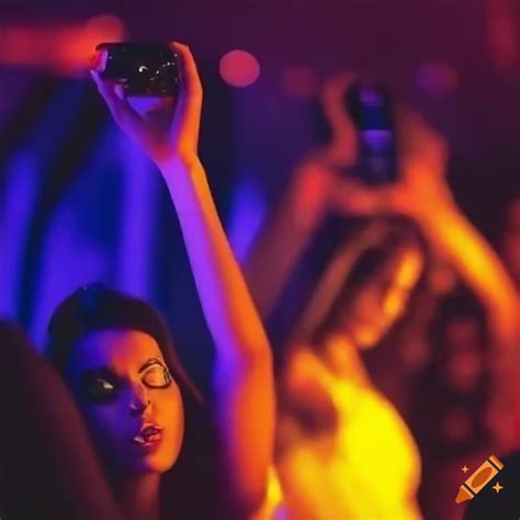 People Dancing At A Techno Party On Craiyon