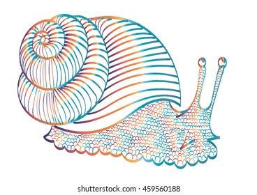 Rainbow Bright Snail Stock Vector Royalty Free 459560188 Shutterstock