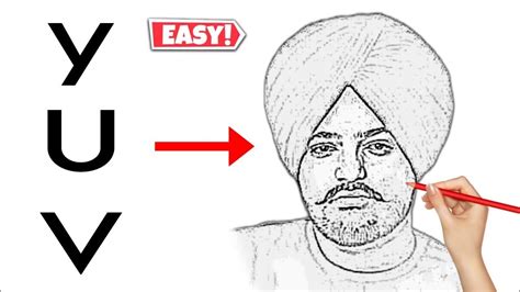 yuv turns  sidhu moose wala drawing pencil sketches easy
