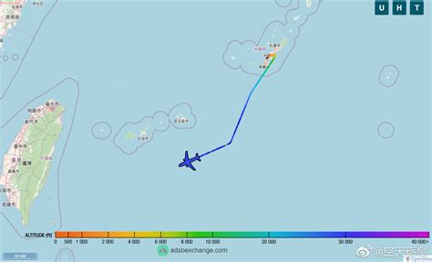 美国海军1架p 8a反潜巡逻机今天上午飞至台岛东部海域侦察