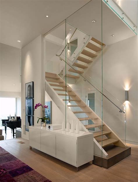 Glass Staircase Wall Designs With A Graceful Impact On The Overall