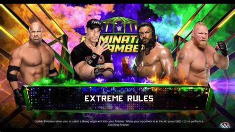 JOHN CENA VS ROMAN REIGNS FATAL 4 WAY Extreme Rules Match WWE 2K23