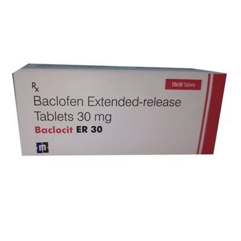 Baclocit ER 30 Baclofen Extended Release Tablet At Best Price In Hyderabad