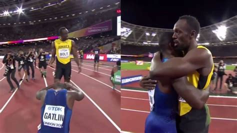 Justin Gatlin Bows In Respect To Usain Bolt After Winning I AM A JAMAICAN