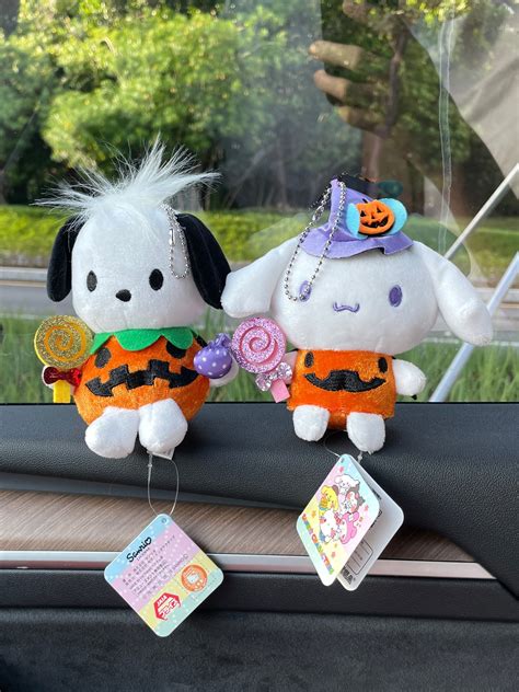 Cinnamoroll/Pochacco Halloween Pumpkin Plushie Keychain – jellykawaii