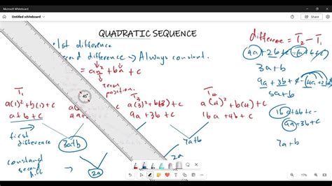 Introduction To Quadratic Patterns Youtube