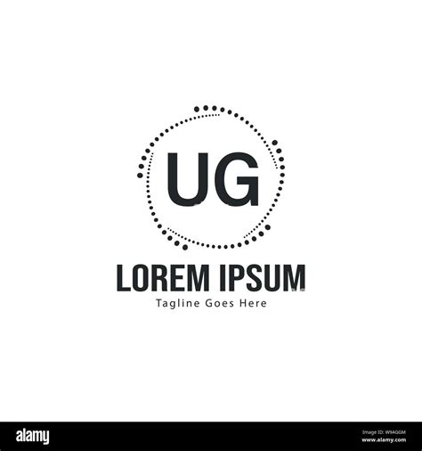 UG Letter Logo Design Creative Modern UG Letters Icon Illustration