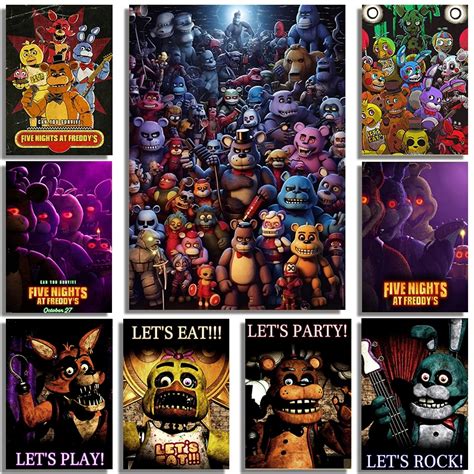 FNAF Five Nights At Freddys Ultimate Group Posters Pintura En Lienzo Im