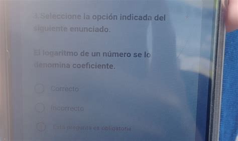 Resuelto Seleccione la opción indicada del siguiente enunciado El