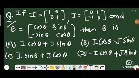 Matrix Set 1 Q 13 NVS KVS DSSSB RPSC TGT PGT MATHS IIT JEE YouTube