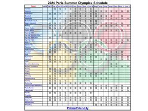 Printable Paris Olympics Schedule Archives Printerfriendly