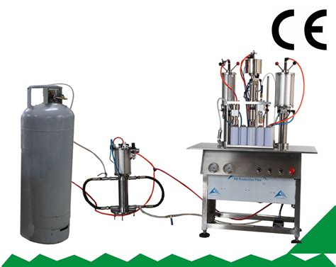 In Semi Auto Aerosol Filling Machine China Aerosol Filling