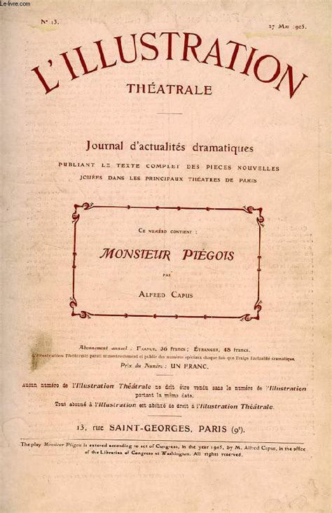 L ILLUSTRATION THEATRALE ROMANS JOURNAL D ACTUALITES DRAMATIQUES 1903