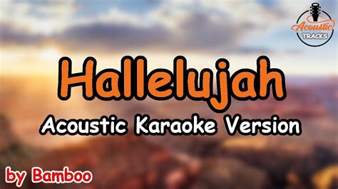 Hallelujah Bamboo Acoustic Karaoke Version Youtube