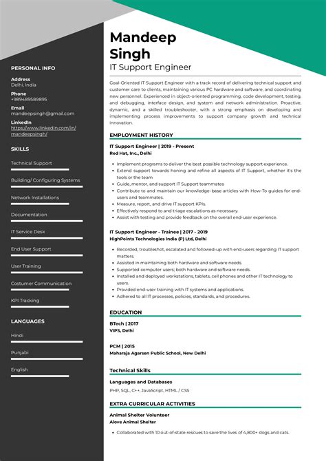 A Guide To Using Colours In Your Resume 5 Examples