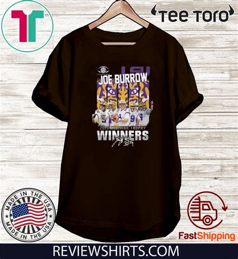 LSU Joe Burrow 2019 Heisman Trophy Winners Signature Classic T-Shirt