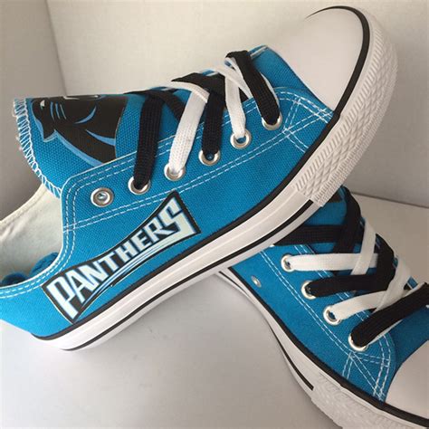 Carolina Panthers Handmade Converse Carolina Panthers Converse Sneakers