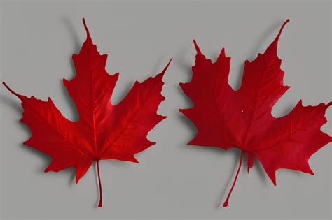 Premium Ai Image Canada Maple Tree Leaf And Flag