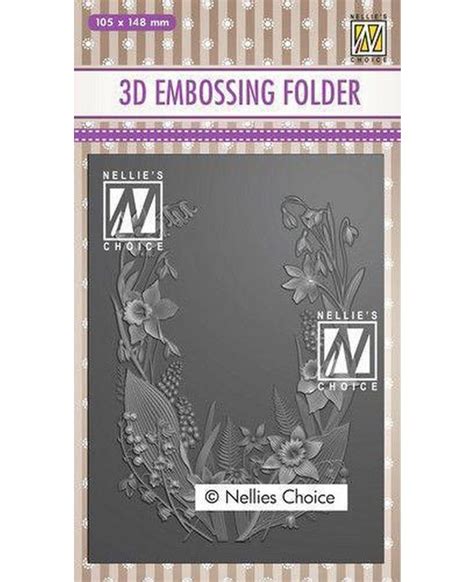 3D Embossing Folder Flower Frame EF3D020 Craftlines B V