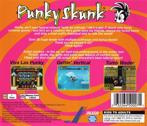 Punky Skunk Boxarts For Sony Playstation The Video Games Museum