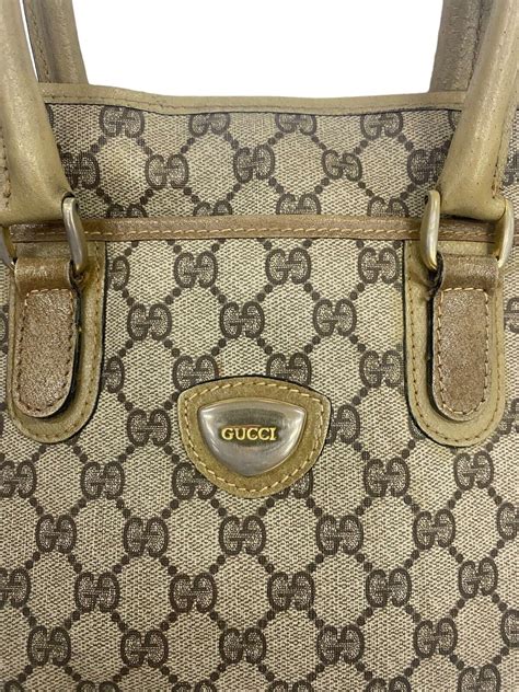 gucci vintage briefcase leather unisex handbag - Gem