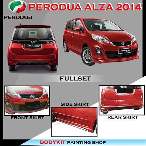 Perodua Alza 2014 2018 Facelift Fullset Skirting Front Skirt Side Skirt Rear Skirt Pu Getah