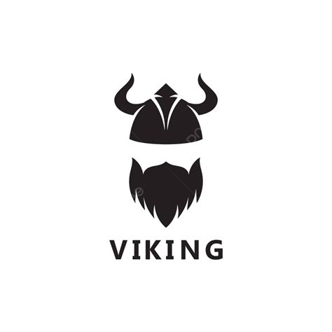 Viking Head Logo And Symbol Vector Image Emblem Silhouette Illustration