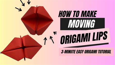 Origami Lips How To Make Paper Lips Tutorial Kissing Origami 3