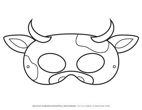 Cow Mask Printable Coloring Page For Kids, 45% OFF