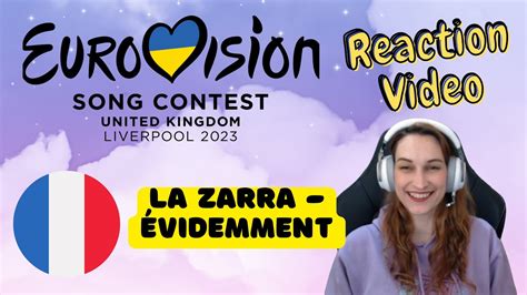 La Zarra Videmment France Reaction Video Eurovision