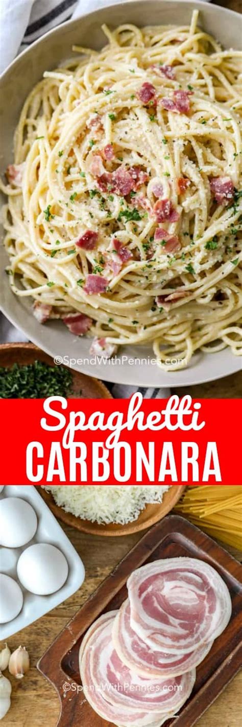 Spaghetti Carbonara Quick And Easy Spend With Pennies