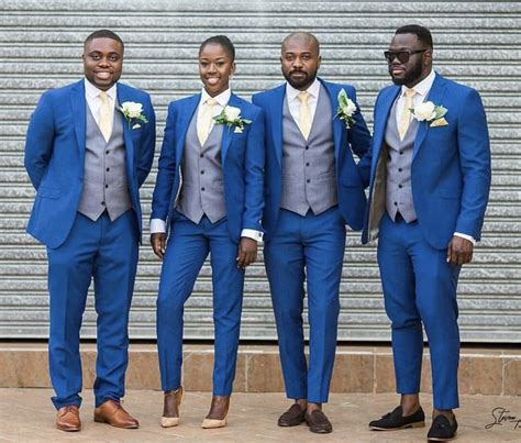 Female Groomswoman Wedding Groomsmen Attire Blue Groomsmen Wedding