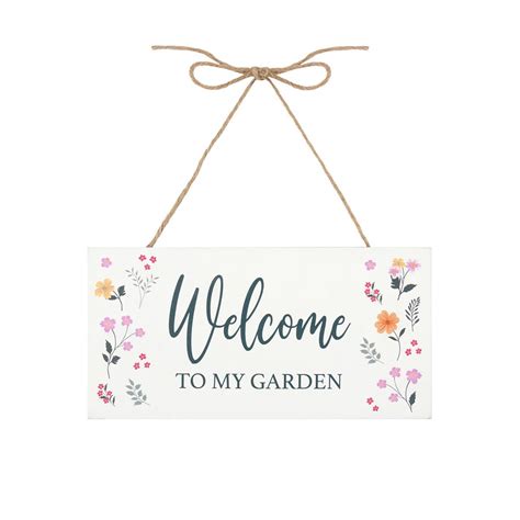 Botanical Welcome to My Garden Sign | Gemporia