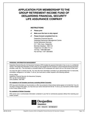 Fillable Online A Copy Desjardins Life Insurance Fax Email